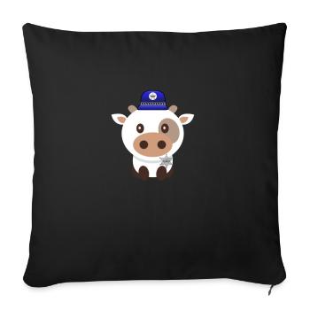 Police Cow Sheriff Cow Police Animals Cops - Sofa pillowcase 17,3'' x 17,3'' (45 x 45 cm) - black - Front