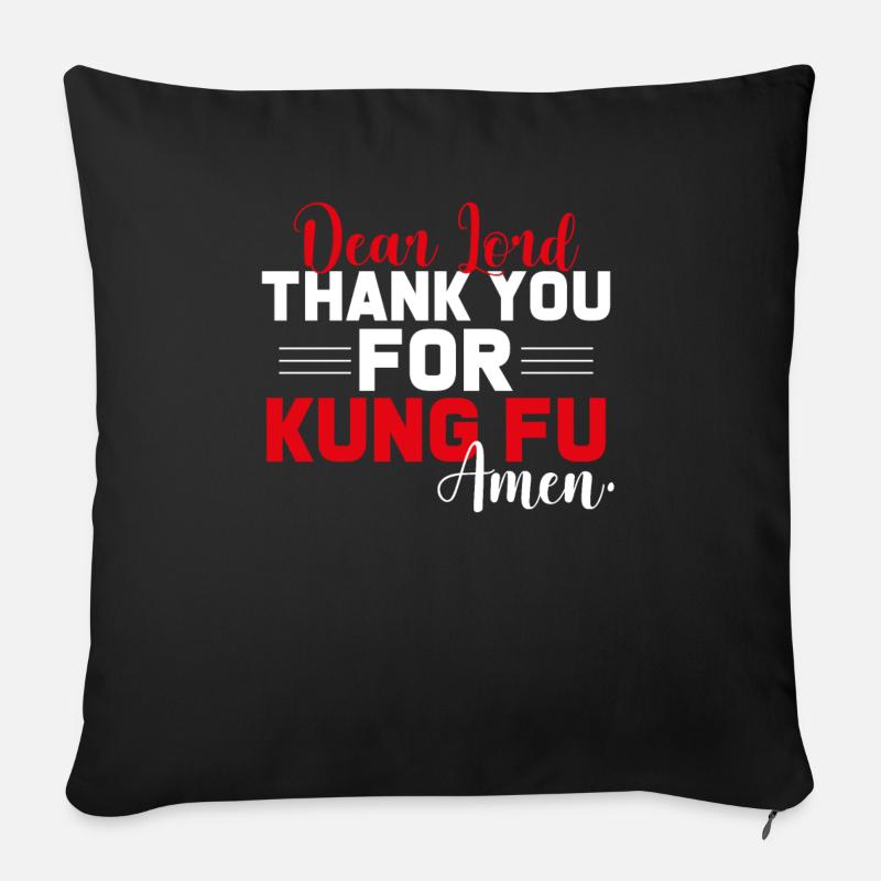 Kung Fu - Sofakissenbezug 45 x 45 cm - Schwarz
