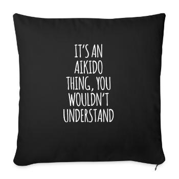 Aikido - Sofakissenbezug 45 x 45 cm - Schwarz - Vorne