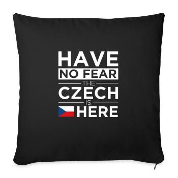 N'ayez pas peur Le Tchèque est là La fierté Fière Tchèque - Housse de coussin décorative 45 x 45 cm - noir - Devant