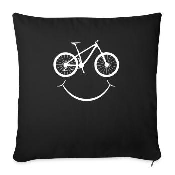 Fahrrad Mountainbike Zweirad Bike Bicycle Geschenk - Sofakissenbezug 45 x 45 cm - Schwarz - Vorne