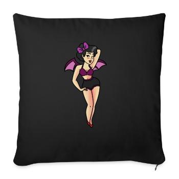 VAMPIRE CHICK - Sofakissenbezug 45 x 45 cm - Schwarz - Vorne