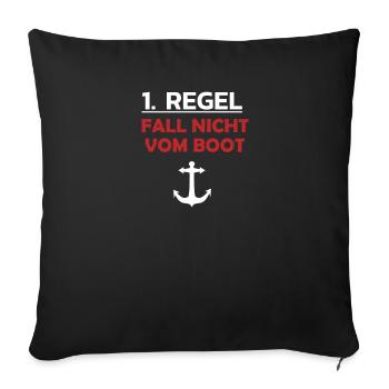 Fall Nicht Vom Boot Lustiges T Shirt - Sofakissenbezug 45 x 45 cm - Schwarz - Vorne