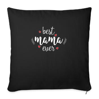 Allerbeste Mutter I Mama Blume Muttertag Geschenk - Sofakissenbezug 45 x 45 cm - Schwarz - Vorne