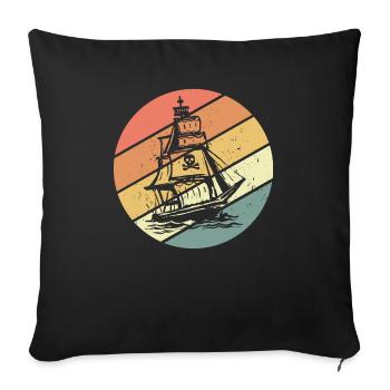 pirate - Housse de coussin décorative 45 x 45 cm - noir - Devant