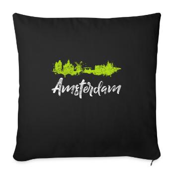 Amsterdam - Sofa pillowcase 17,3'' x 17,3'' (45 x 45 cm) - black - Front