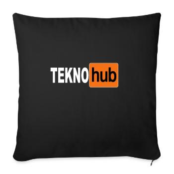 Système de sonorisation Free Party Sound System Tekno - Housse de coussin décorative 45 x 45 cm - noir - Devant
