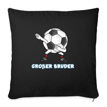 Big brother Dabbing football - Sofa pillowcase 17,3'' x 17,3'' (45 x 45 cm) - black - Front