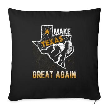 Texas - Housse de coussin décorative 45 x 45 cm - noir - Devant