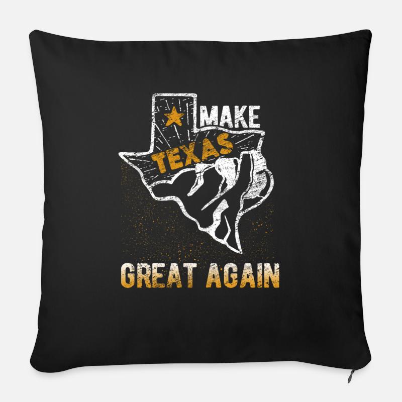Texas - Sofa pillowcase 17,3'' x 17,3'' (45 x 45 cm) - black