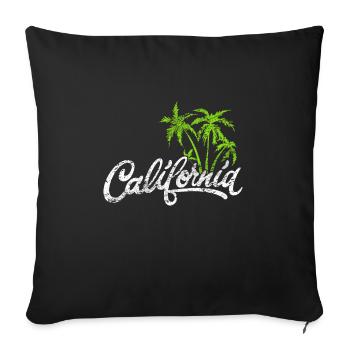 California - Sofa pillowcase 17,3'' x 17,3'' (45 x 45 cm) - black - Front
