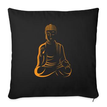 Buddha Protection Buddha Protection - Sofa pillowcase 17,3'' x 17,3'' (45 x 45 cm) - black - Front