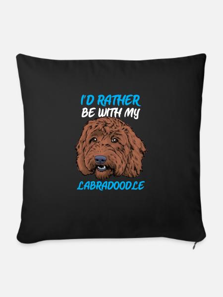 Labradoodle - Sofakissenbezug 45 x 45 cm - Schwarz