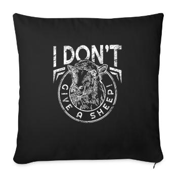 Sheep - Sofa pillowcase 17,3'' x 17,3'' (45 x 45 cm) - black - Front