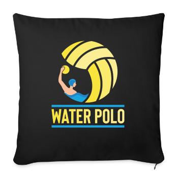Idée cadeau water-polo water-polo - Housse de coussin décorative 45 x 45 cm - noir - Devant
