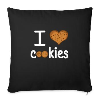 Biscuits - Housse de coussin décorative 45 x 45 cm - noir - Devant