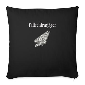 Paratrooper Gift / Gift Idea - Sofa pillowcase 17,3'' x 17,3'' (45 x 45 cm) - black - Front