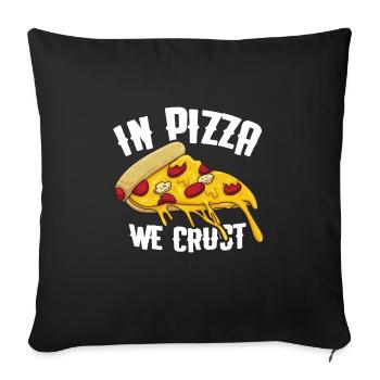 pizza - Housse de coussin décorative 45 x 45 cm - noir - Devant