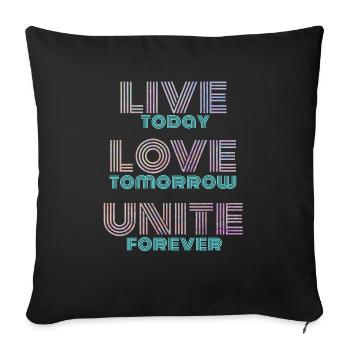 Fête de fête de springbreak du festival de demainland lgpt - Housse de coussin décorative 45 x 45 cm - noir - Devant