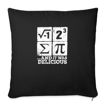 I Ate Some Pi print Funny i ate some pie Math - Sofa pillowcase 17,3'' x 17,3'' (45 x 45 cm) - black - Front