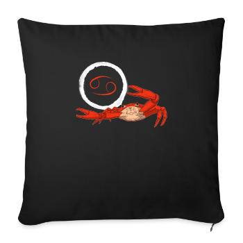 Zodiac Cancer Cancer - Sofa pillowcase 17,3'' x 17,3'' (45 x 45 cm) - black - Front