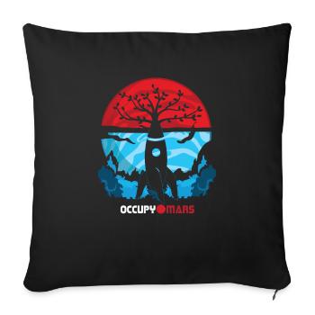 Occupy Mars Rekete Plant Cultivation Planet - Sofa pillowcase 17,3'' x 17,3'' (45 x 45 cm) - black - Front