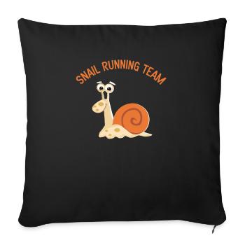 Running group running jogging running running gift - Sofa pillowcase 17,3'' x 17,3'' (45 x 45 cm) - black - Front