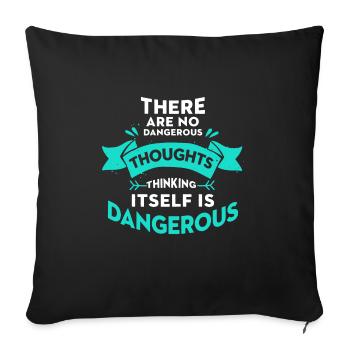 philosophe - Housse de coussin décorative 45 x 45 cm - noir - Devant