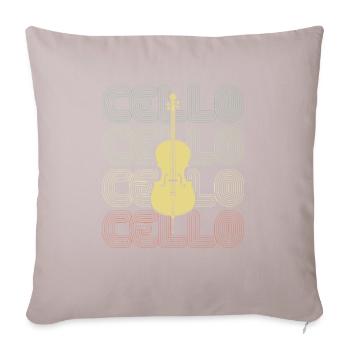 violoncelle - Housse de coussin décorative 45 x 45 cm - taupe clair - Devant