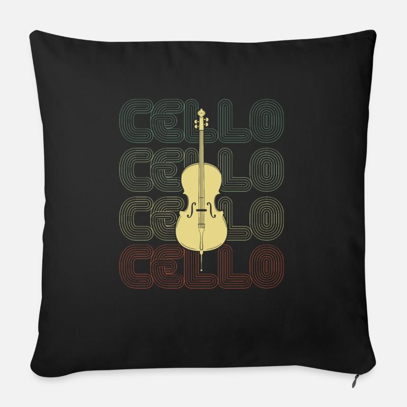 Cello - Sofakissenbezug 45 x 45 cm - Schwarz