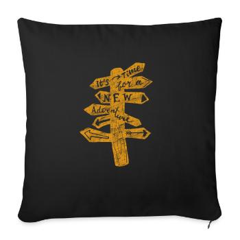 travel - Sofa pillowcase 17,3'' x 17,3'' (45 x 45 cm) - black - Front