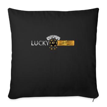 Poker - Sofakissenbezug 45 x 45 cm - Schwarz - Vorne