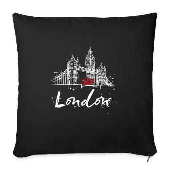 London - Sofakissenbezug 45 x 45 cm - Schwarz - Vorne
