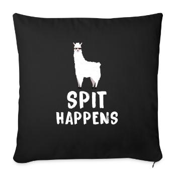 alpaga - Housse de coussin décorative 45 x 45 cm - noir - Devant