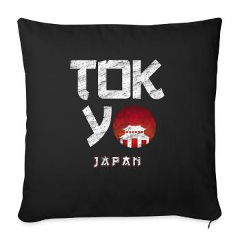 Tokio - Sofakissenbezug 45 x 45 cm - Schwarz - Vorne