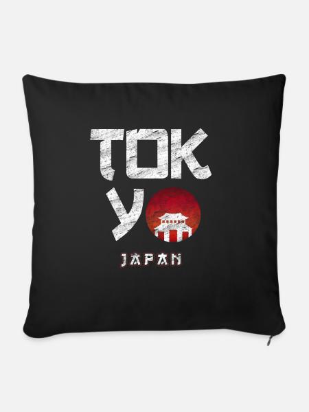 Tokio - Sofakissenbezug 45 x 45 cm - Schwarz