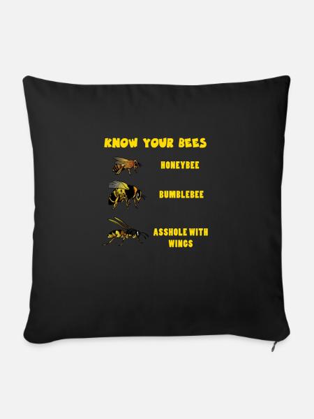 Beekeeping Honey Bee Beekeeper Pollination - Sofakissenbezug 45 x 45 cm - Schwarz