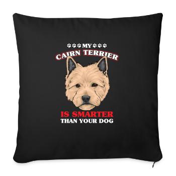 Cairn Terrier - Sofa pillowcase 17,3'' x 17,3'' (45 x 45 cm) - black - Front