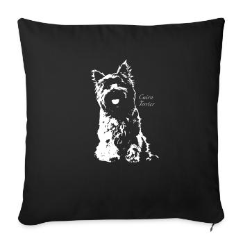 Cairn Terrier - Sofa pillowcase 17,3'' x 17,3'' (45 x 45 cm) - black - Front
