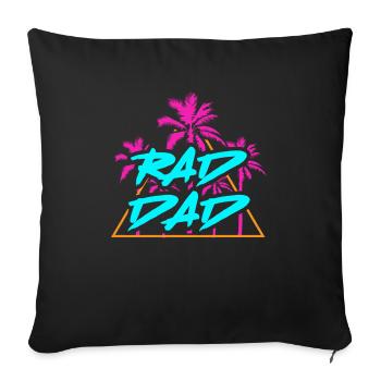 RAD DAD Meilleur papa jamais Papa Papi Vater - Housse de coussin décorative 45 x 45 cm - noir - Devant