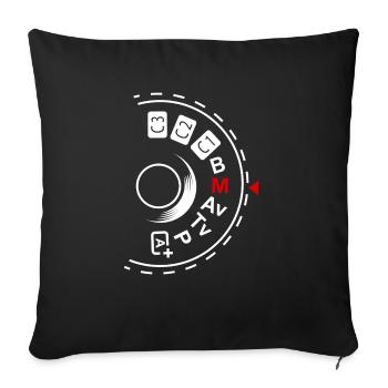 Schießen Sie manuelle Fotografie Lovers Grafik - Sofakissenbezug 45 x 45 cm - Schwarz - Vorne