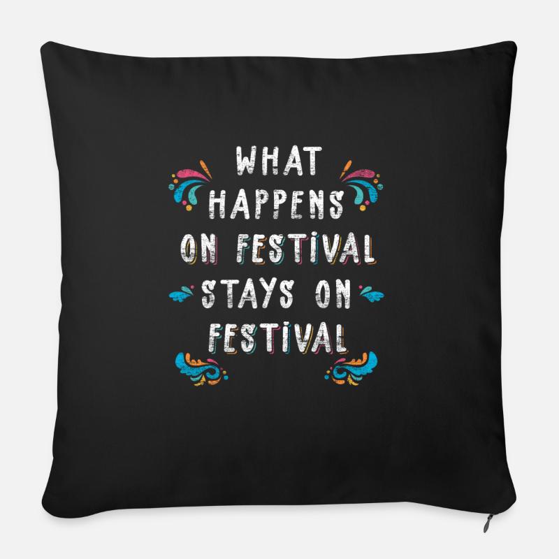 Festival - Sofakissenbezug 45 x 45 cm - Schwarz