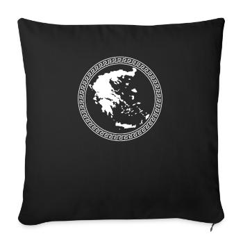 Griechenland - Sofakissenbezug 45 x 45 cm - Schwarz - Vorne