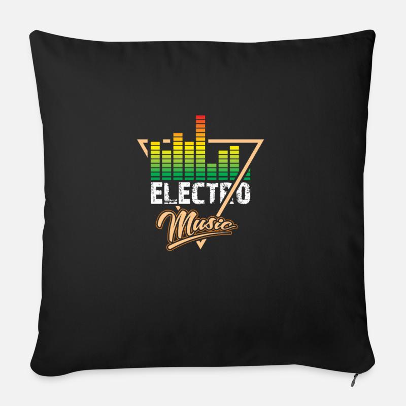 Electro Music Logo - Sofakissenbezug 45 x 45 cm - Schwarz