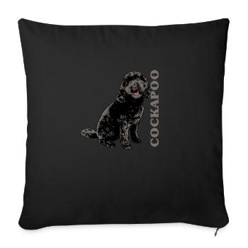 Cockapoo - Sofakissenbezug 45 x 45 cm - Schwarz - Vorne