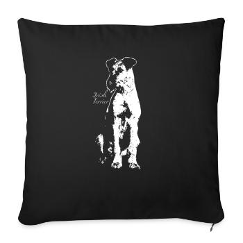 Irish Terrier - Sofa pillowcase 17,3'' x 17,3'' (45 x 45 cm) - black - Front