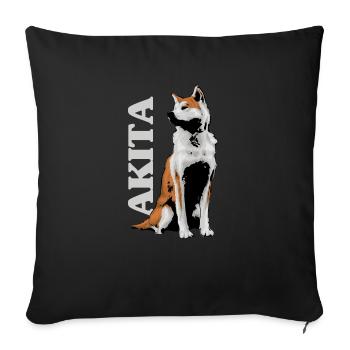 Akita - Sofa pillowcase 17,3'' x 17,3'' (45 x 45 cm) - black - Front