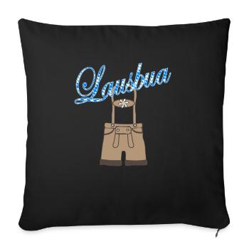 Lausbua avec lederhosen - Housse de coussin décorative 45 x 45 cm - noir - Devant