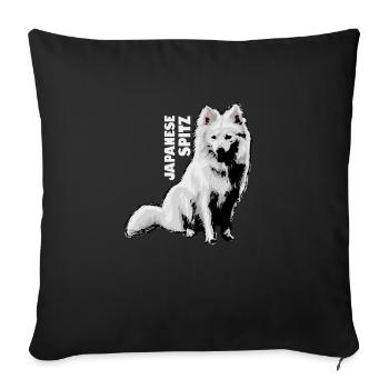 Spitz Japon - Housse de coussin décorative 45 x 45 cm - noir - Devant