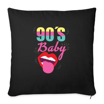 90's Baby Design - Sofa pillowcase 17,3'' x 17,3'' (45 x 45 cm) - black - Front